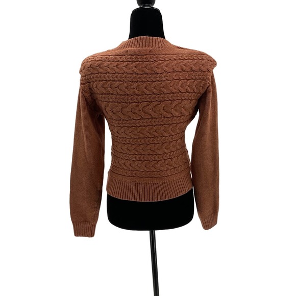 Blank NYC crew neck Sweater orange Small - Picture 3 of 5